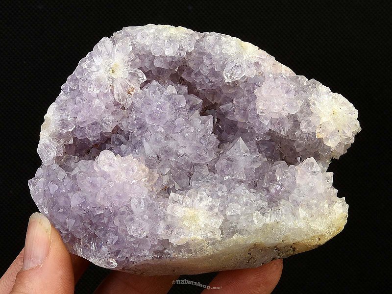 Amethyst druse with crystals 346g