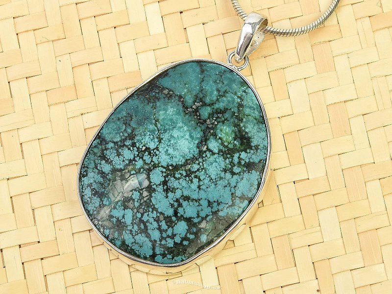 Turquoise pendant larger Ag 925/1000 18.0g