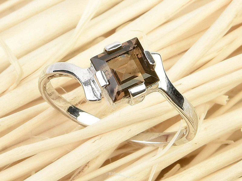 Smoky ring diamond standard cut Ag 925/1000 + Rh