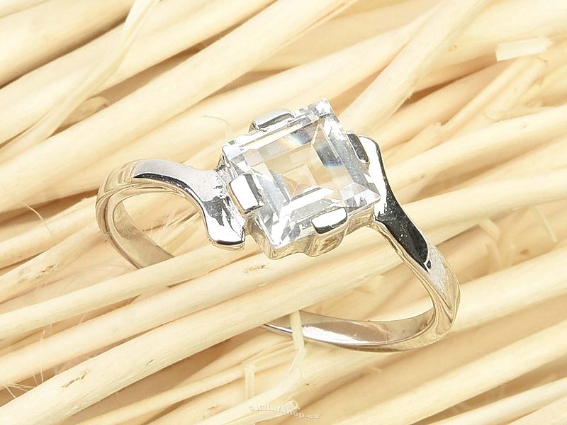 White topaz diamond ring Ag 925/1000 + Rh