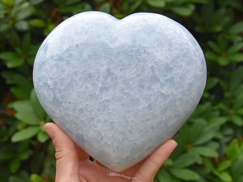 Modrý kalcit velké srdce 1615g