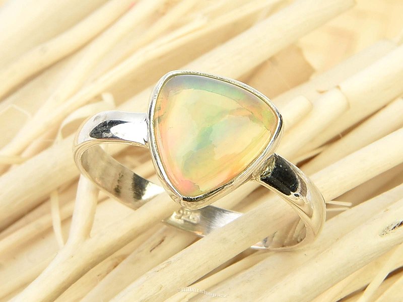 Ethiopian opal ring size 60 Ag 925/1000 (2.7g)