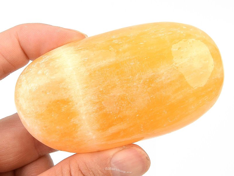 Orange calcite smooth stone 152g (Mexico)