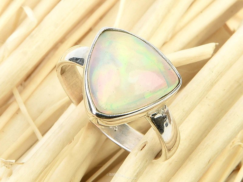 Ethiopian opal ring size 52 Ag 925/1000 2,7g