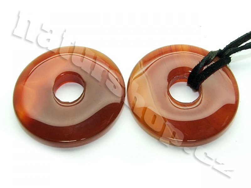 Donut 30 mm Carnelian leather