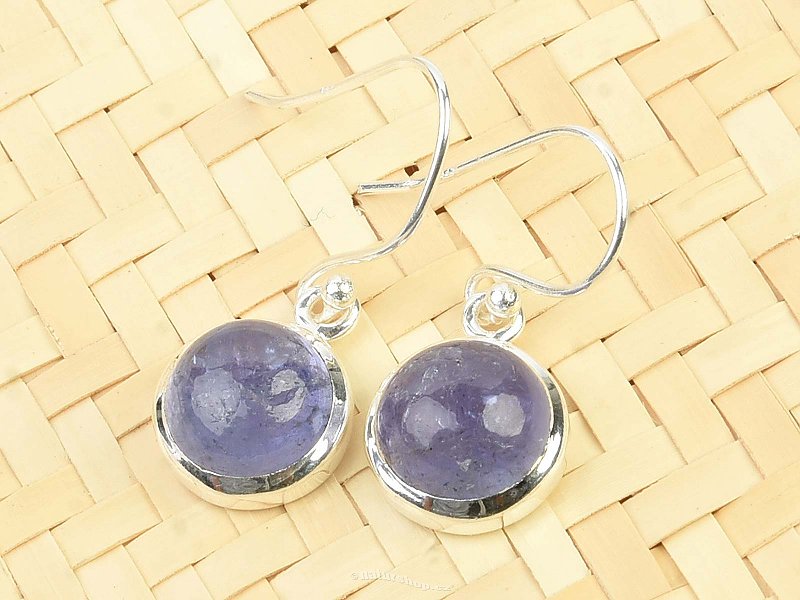 Silver earrings with tanzanite Ag 925/1000