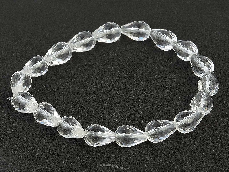 Crystal bracelet cut drops 10 x 7mm