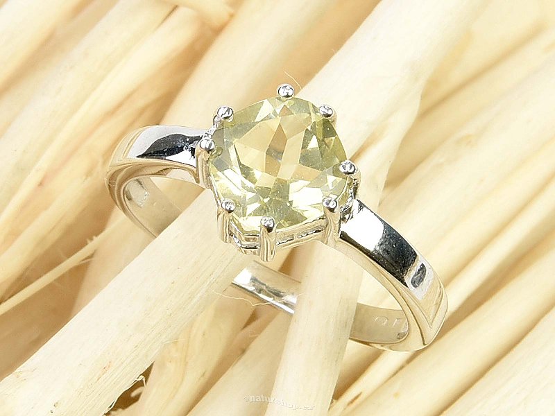 Brazilite ring diamond standard cut Ag 925/1000