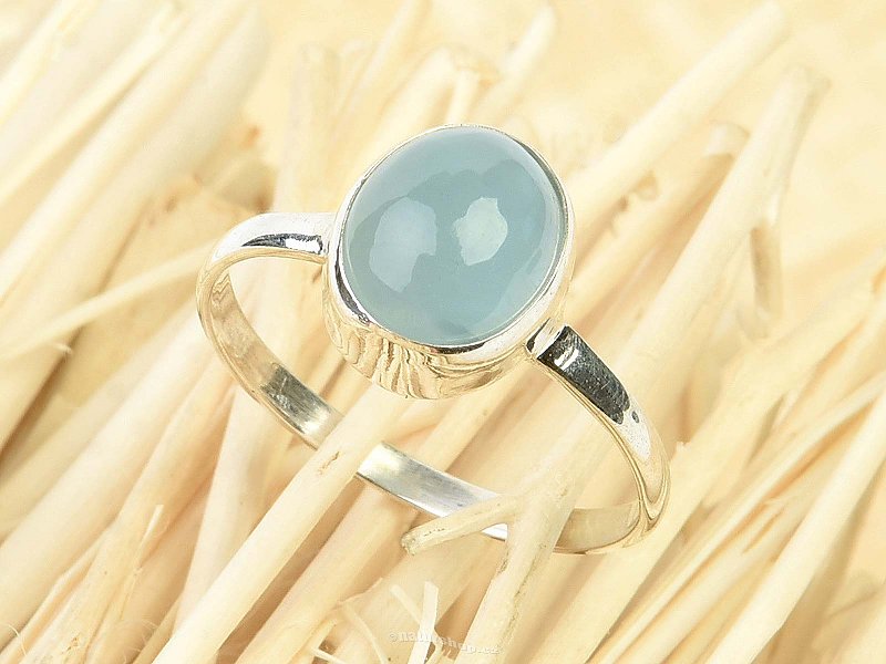 Aquamarine oval ring Ag 925/1000