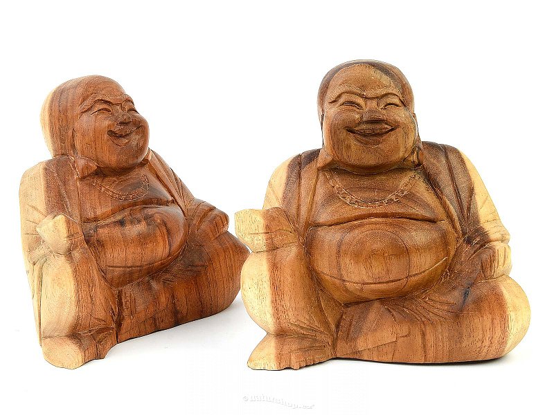 Řezba buddha happy dvoubarevný