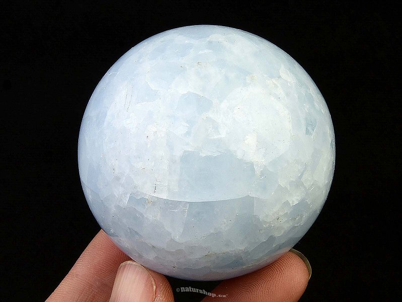 Blue calcite ball from Madagascar 256g