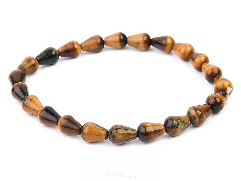 Tiger eye bracelet with smooth drops