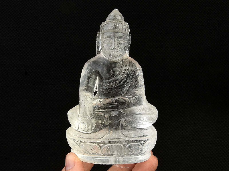 Buddha made of crystal larger 378g (Nepal)