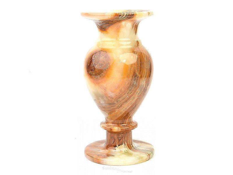 Větší váza z aragonitu hnědá (1430g)