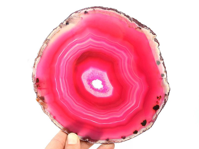 Dyed agate slice 358g