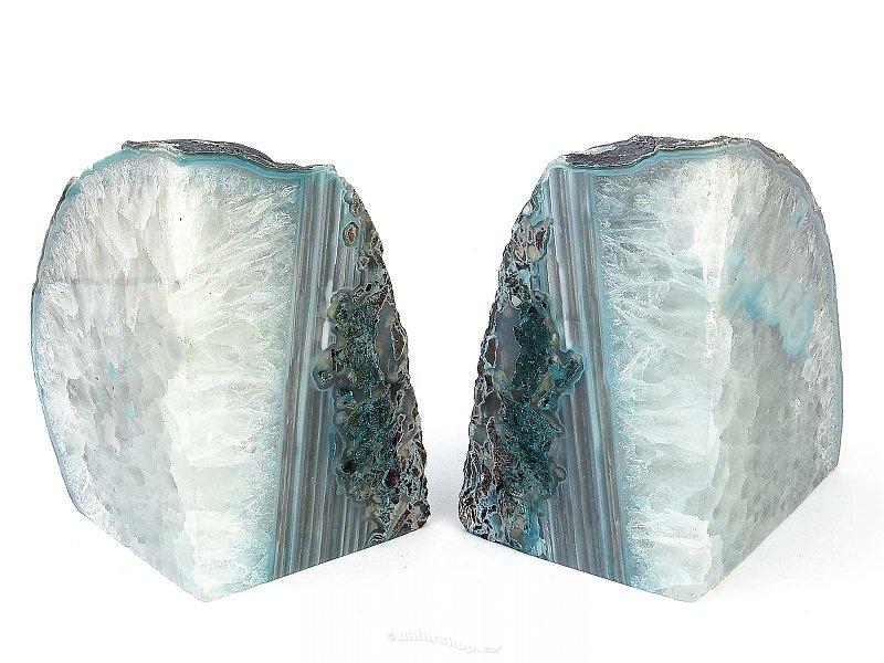 Decorative bookends from colored agate 2253g Brazil