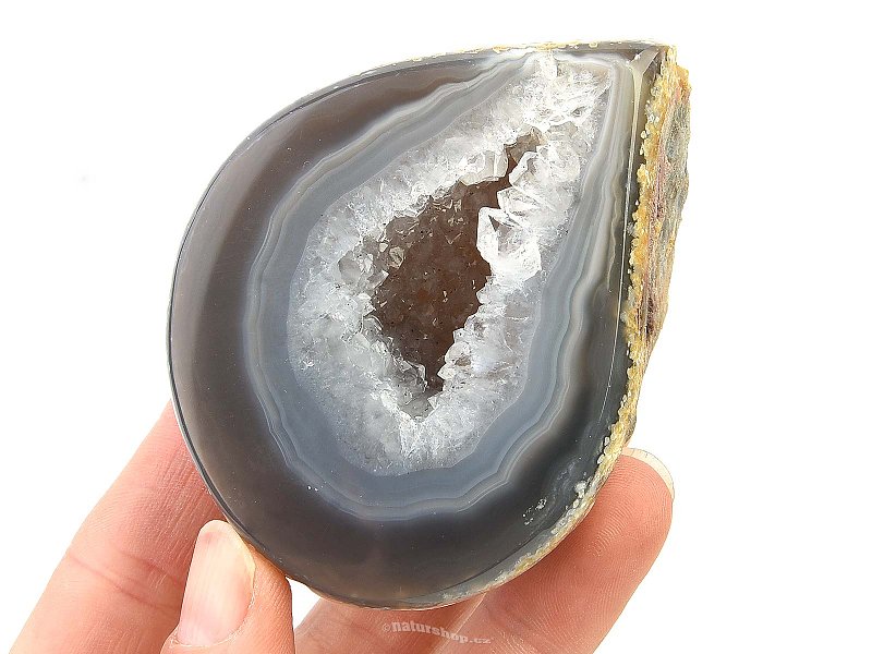 Geode with cavity natural agate 221g (Brazil)