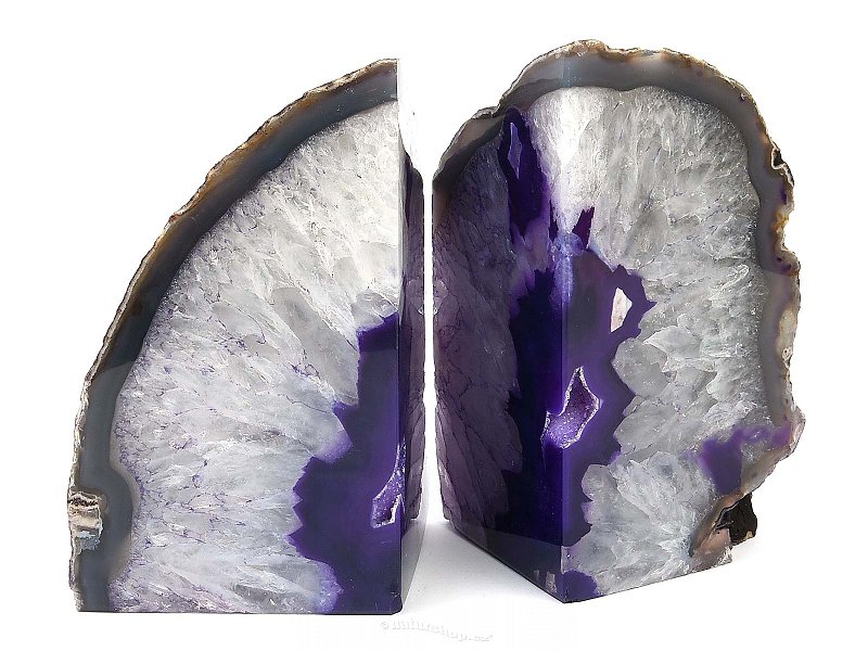 Decorative bookends from colored agate 2273g Brazil