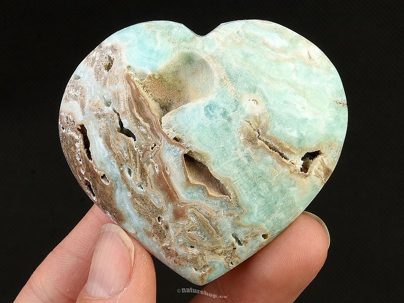 Srdce modrý aragonit (Pakistán) 82g