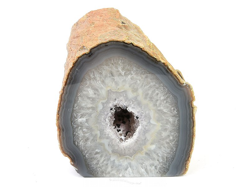 Agate natural geode with amethyst (887g)