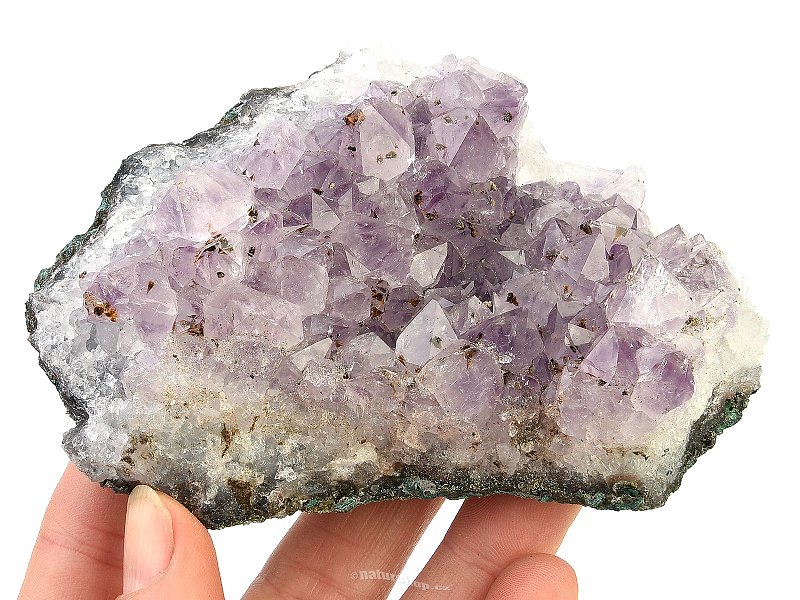 Amethyst druse with crystals 297g