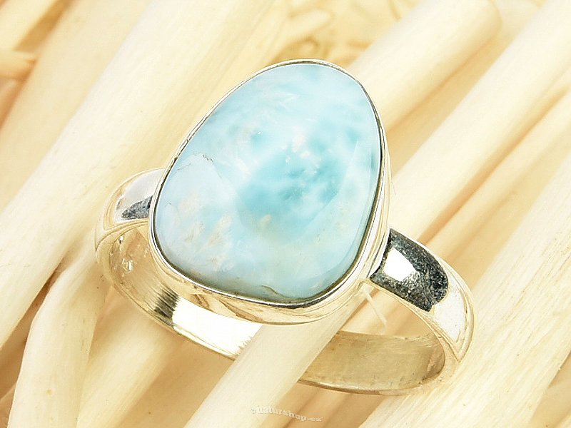 Ring with larimar Ag 925/1000 (2.98g) size 51