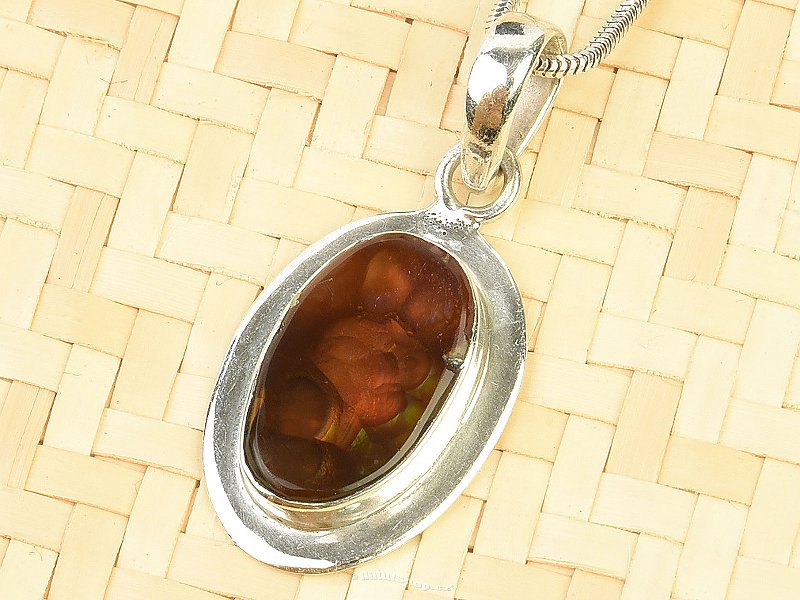 Pendant made of fire agate Ag 925/1000 4,4g
