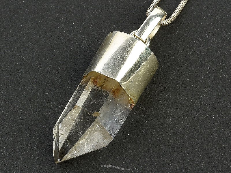 Křišťálový krystal přívěsek Ag 925/1000 11,6g
