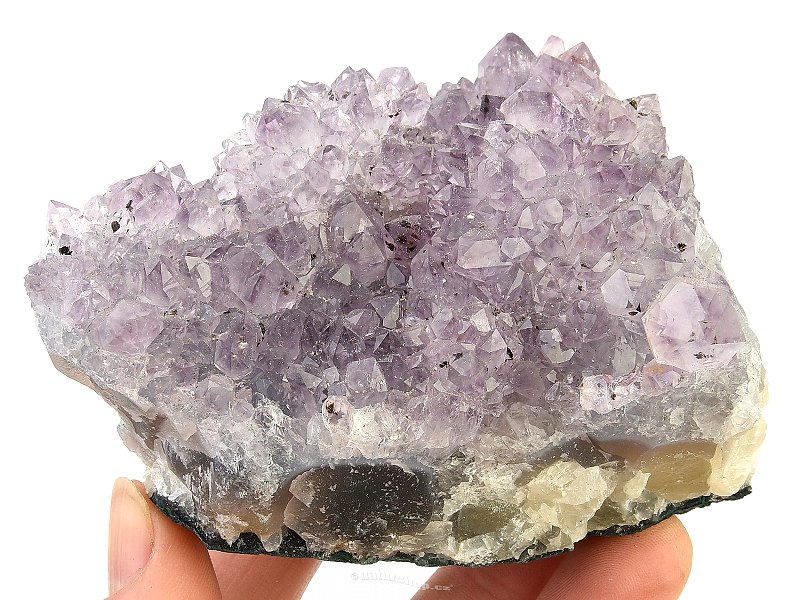 Amethyst druse with crystals 356g