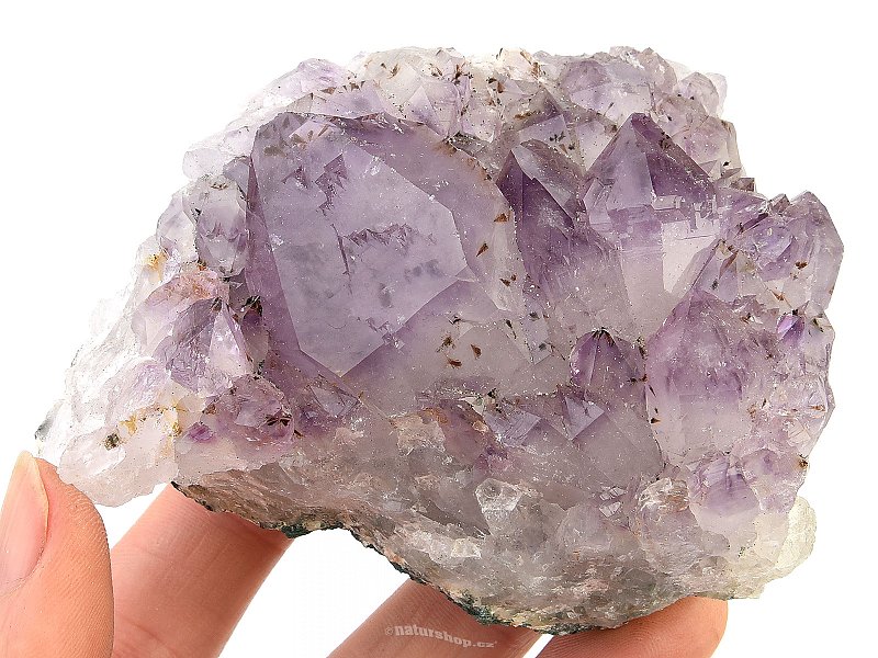 Amethyst druse with crystals 331g