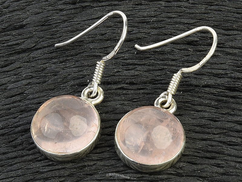 Round rose earrings Ag 925/1000