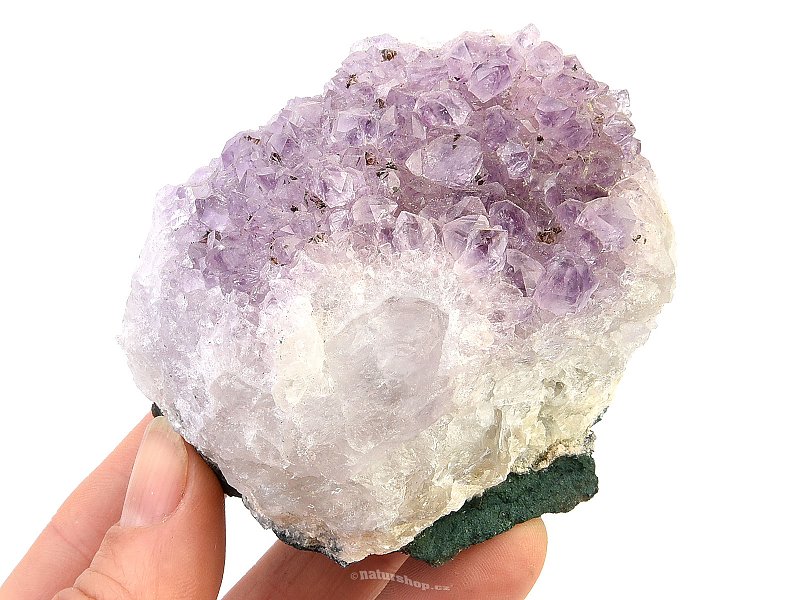 Amethyst druse with crystals 326g