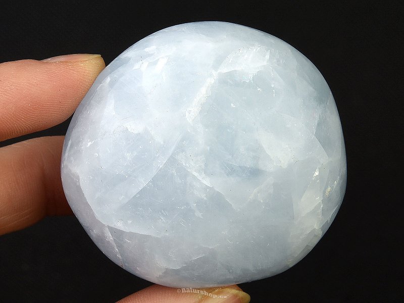 Modrý kalcit hladký kámen (132g)