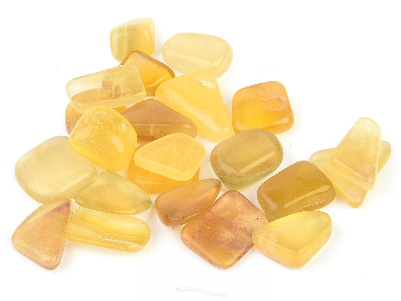Žlutý fluorit ohlazené kameny (Argentina)