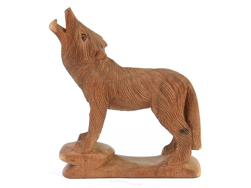 Wolf wood carving 20cm discount