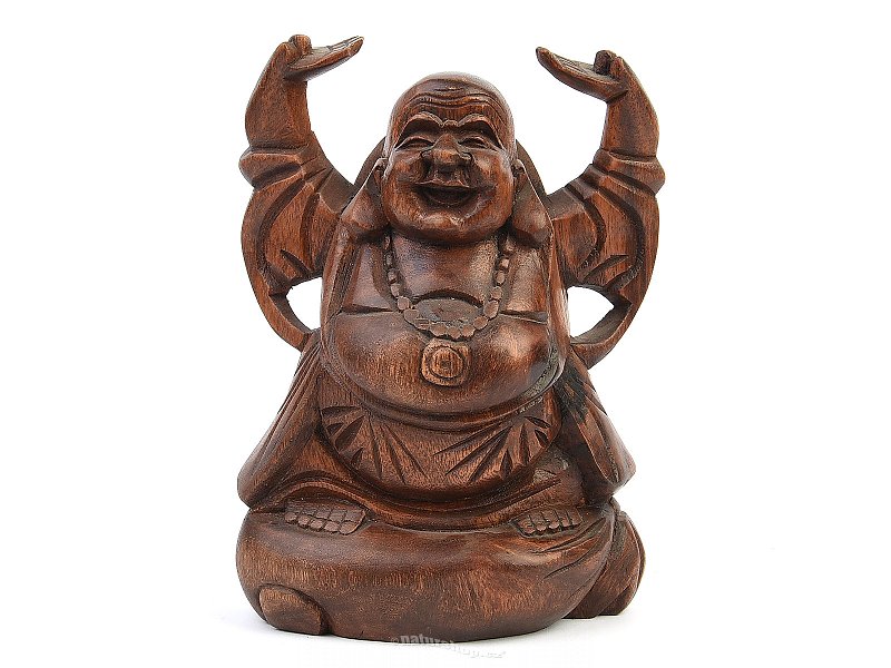 Soška Buddhy ze dřeva 21cm