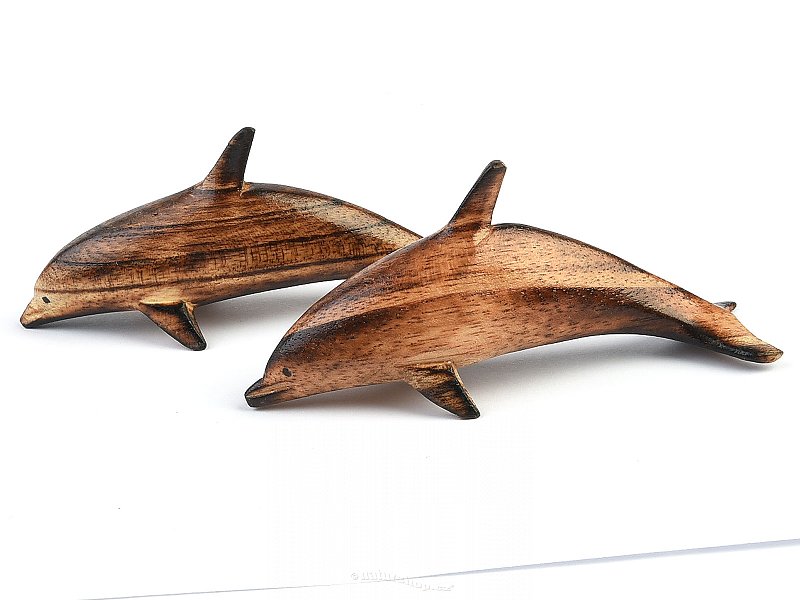 Brindle dolphin carving