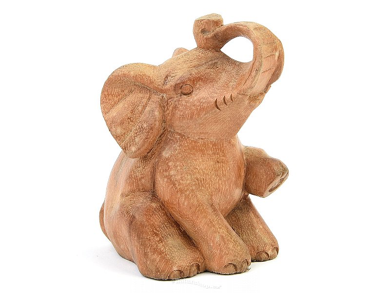 Sedící slon řezba 11cm