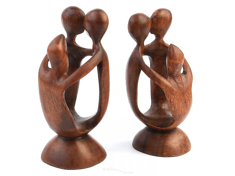 Family united wood carving 15cm (Indonesia)