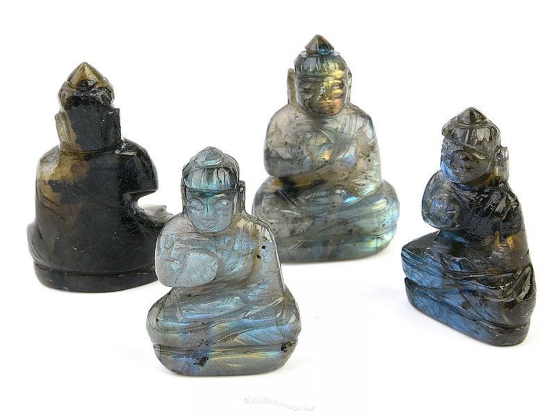 Buddha made of labradorite stone 40mm
