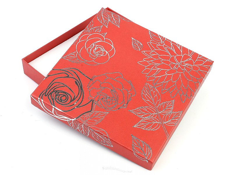 Gift box burgundy rose 14 x 14cm