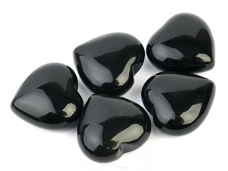 Srdce obsidián černý 35mm
