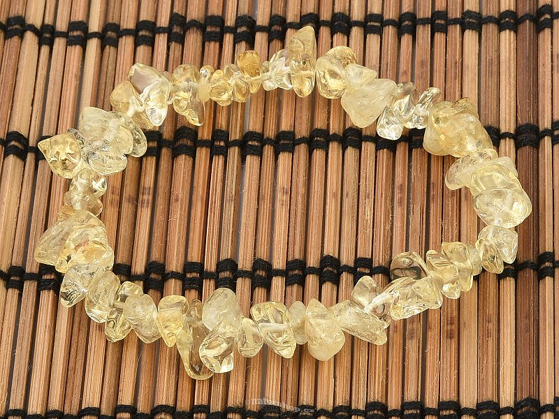 Bright citrine bracelet with chopped shapes