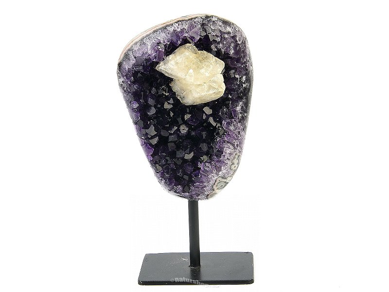 Druse amethyst + crystal on a stand (Uruguay) 471g
