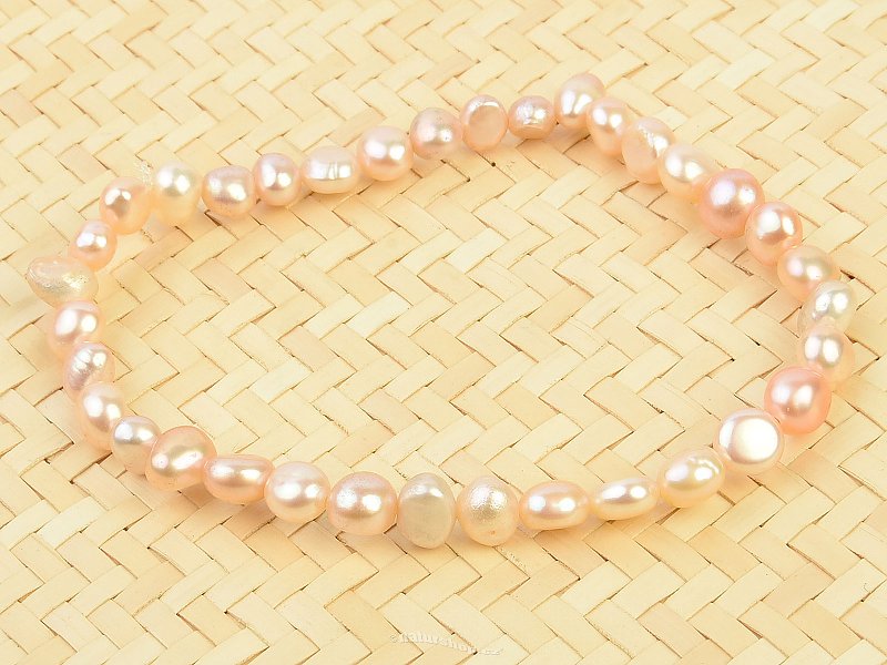 Říční perla meruňkový náramek cca 7mm