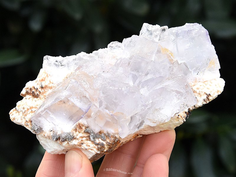 Fluorite and barite natural druse 402g