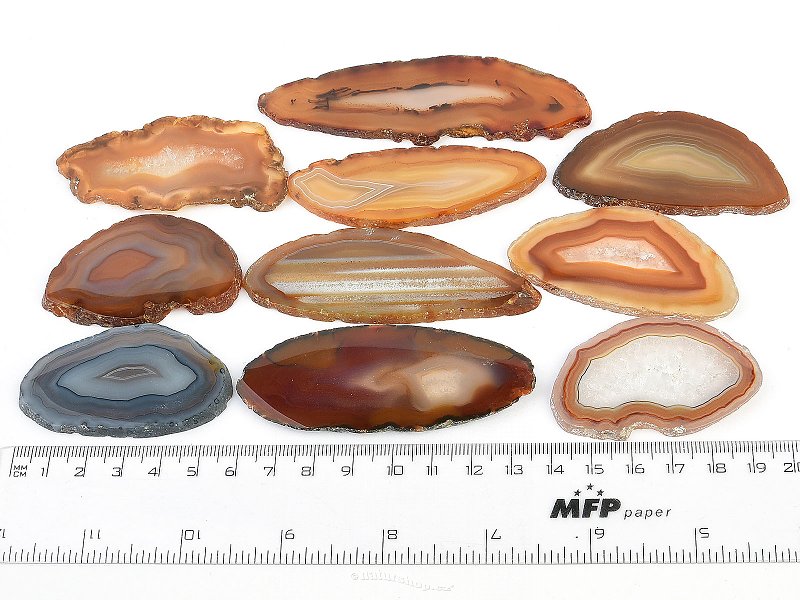 Pack of agate slices 10pcs (175g)