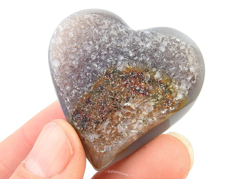 Agate heart with cavity 25g