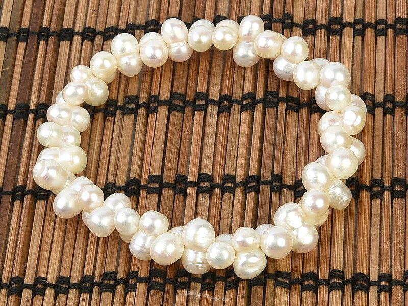 Bílé perly nepravidelný náramek