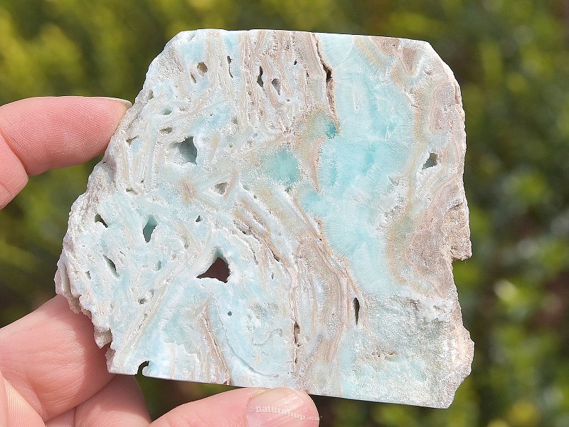 Blue calcite / aragonite slice 112g